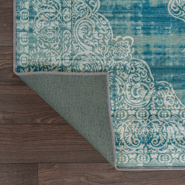 Regis Bohemian Medallion Washable Area Rug